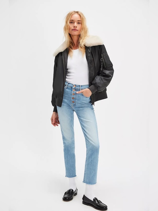 MOTHER Denim - MOTHER The Pixie Dazzler Ankle Fray Shoot To Thrill Size 26